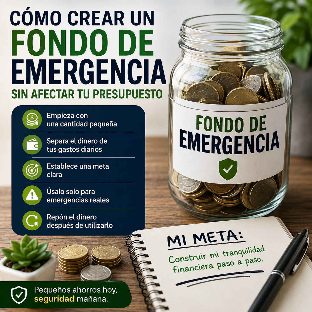Cómo crear un fondo de emergencia sin afectar tu presupuesto